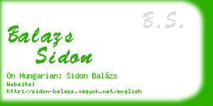 balazs sidon business card